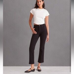 Madewell Kick Out Crop Jeans in Black Rinse Wash Black Rinse Wash 29